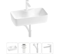 Комплект Wellsee 4 в 1 Lavinia Boho Bathroom Sink накладная раковина 54x30 см 20215282R