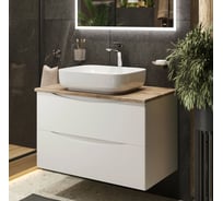 Подвесная тумба с раковиной BOND Cube T09805-S54500 белая T09805-S54500