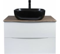 Подвесная тумба с раковиной BOND Cube T09805-S61508 со столешницей под дерево T09805-S61508