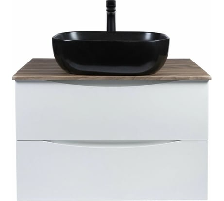 Подвесная тумба с раковиной BOND Cube T09805-S61508 со столешницей под дерево T09805-S61508