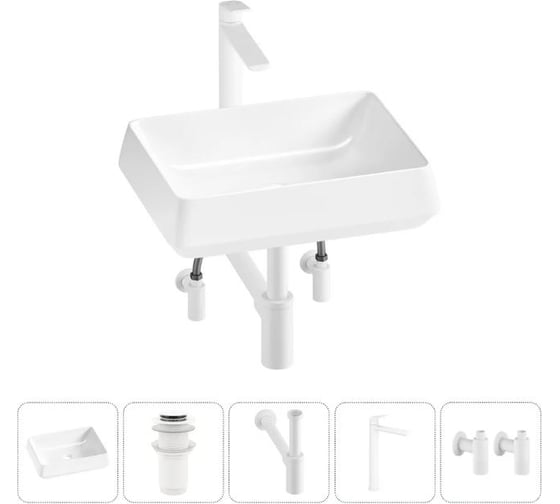 Комплект Wellsee 5 в 1 Lavinia Boho Bathroom Sink накладная раковина 50x38 см 20215443R 1