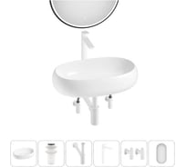 Комплект Wellsee 6 в 1 Lavinia Boho Bathroom Sink накладная раковина 56x33 см 20219260R