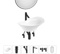 Комплект Wellsee 6 в 1 Lavinia Boho Bathroom Sink накладная раковина 56x33 см 20219386R