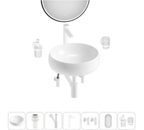 Комплект Wellsee 7 в 1 Lavinia Boho Bathroom Sink накладная раковина 36x36 см 20219240R