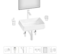 Комплект Wellsee 7 в 1 Lavinia Boho Bathroom Sink накладная раковина 50x38 см 20219440R