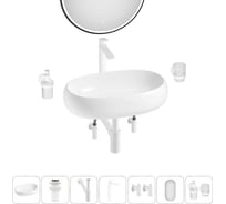 Комплект Wellsee 7 в 1 Lavinia Boho Bathroom Sink накладная раковина 56x33 см 20219264R