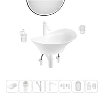 Комплект Wellsee 7 в 1 Lavinia Boho Bathroom Sink накладная раковина 56x33 см 20219392R