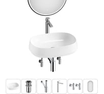 Комплект Wellsee 6 в 1 Lavinia Boho Bathroom Sink накладная раковина 54x41 см 20219417R