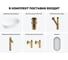 Комплект Wellsee 6 в 1 Lavinia Boho Bathroom Sink накладная раковина 55x35 см 20219499R 7