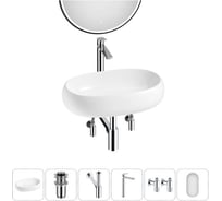 Комплект Wellsee 6 в 1 Lavinia Boho Bathroom Sink накладная раковина 56x33 см 20219257R