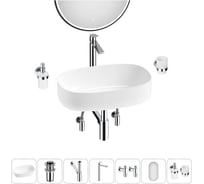 Комплект Wellsee 7 в 1 Lavinia Boho Bathroom Sink накладная раковина 55x35 см 20219501R