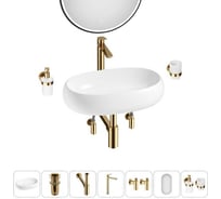 Комплект Wellsee 7 в 1 Lavinia Boho Bathroom Sink накладная раковина 56x33 см 20219263R
