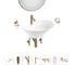 Комплект Wellsee 7 в 1 Lavinia Boho Bathroom Sink накладная раковина 56x33 см 20219391R 1