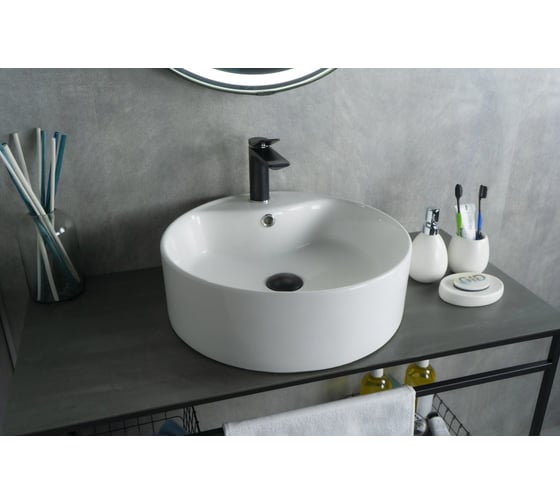 Раковина накладная Gid N9008b белая 46x46x16 51104 1
