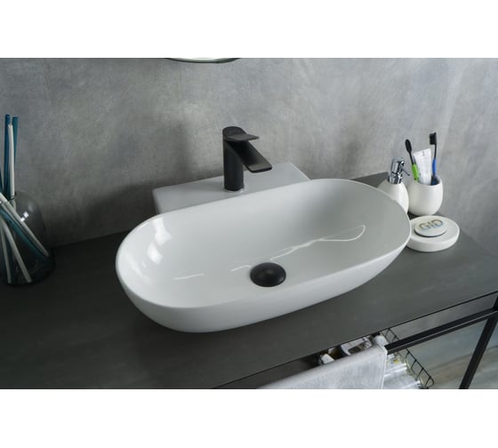 Раковина Gid N9234 накладная белая 56x39x12.5 51133 1