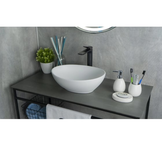 Раковина накладная Gid N900 белый матовый 41x34x15 51164 1