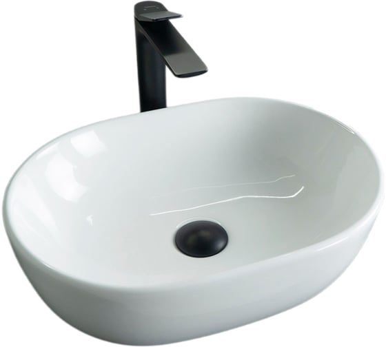 Раковина накладная Gid N9026b белая 48x35x13.5 51113 1