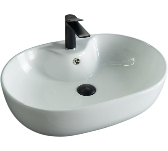 Раковина накладная Gid N9163 белая 59x41x16 51127 1