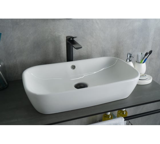 Раковина Gid N9217 накладная белая 61x34x13.5 51132 1