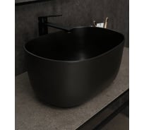 Раковина Gid N9302bg накладная черная графит 45x32x22 53377