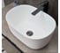 Раковина Gid N9302wg накладная белая матовая / белая графит 45x32x22 51220 1
