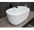 Раковина Gid N9302wg накладная белая матовая / белая графит 45x32x22 51220 2