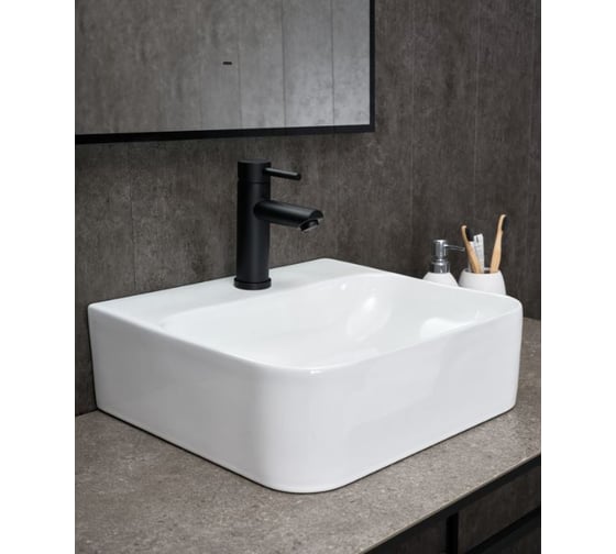 Раковина Gid N9257 накладная белая 43x39x13 51217 1