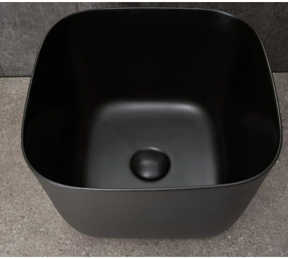 Раковина Gid N9301bg накладная черная графит 36x36x25.5 53356 1