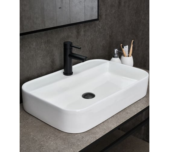 Раковина Gid N9660 накладная белая 60x40x11 51232 1