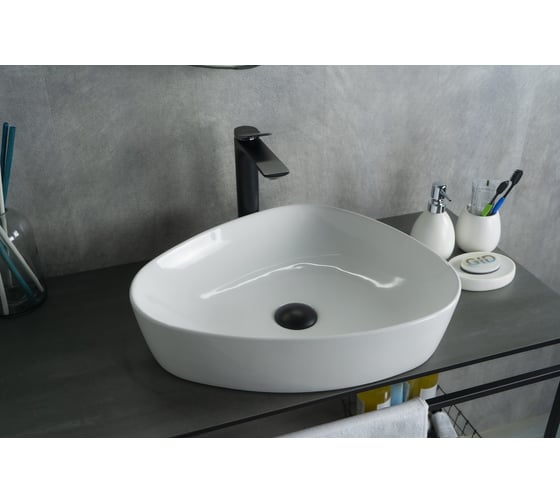 Раковина Gid N9386 накладная белая 50x40x12 51139 1