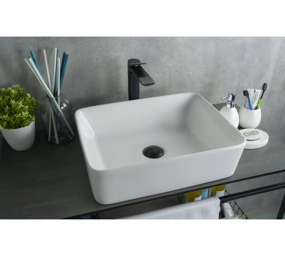 Раковина накладная Gid N9103 белая 48x37x13 51120 1