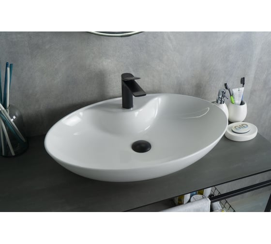 Раковина Gid N9438 накладная белая 65x43x12 51151 1
