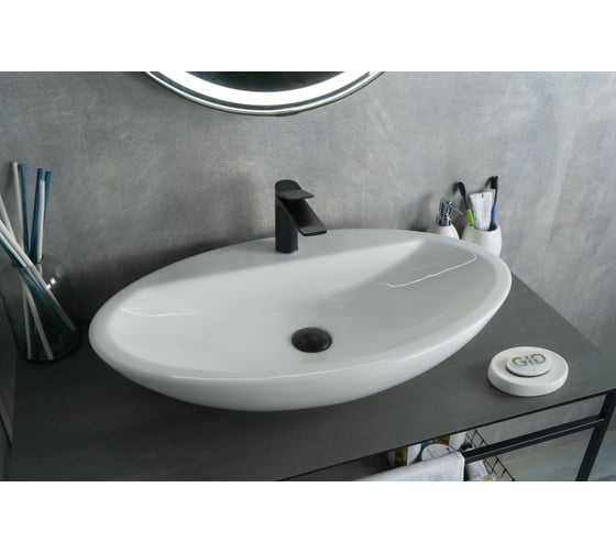 Раковина Gid N9435 накладная белая 73x41.5x13.5 51149 1