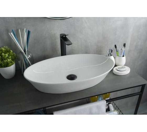 Раковина Gid N9397 накладная белая 61x37x12 51141 1