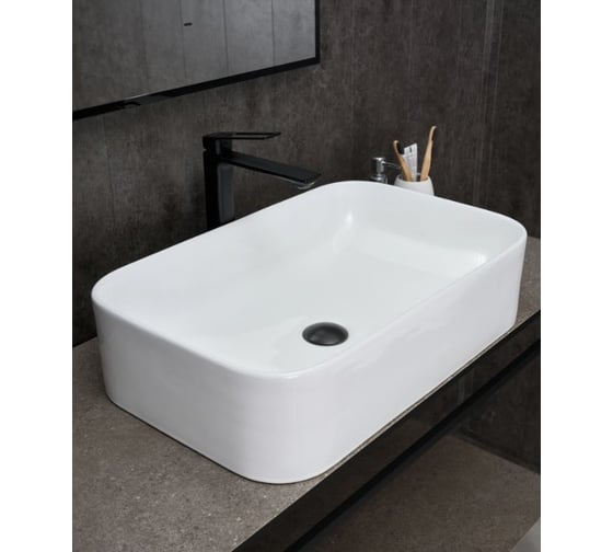 Раковина Gid N9599 накладная белая 61x38x15 51231 1