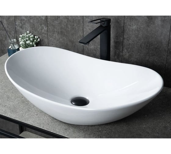Раковина Gid N9811 накладная белая 61x37x15 51175 1