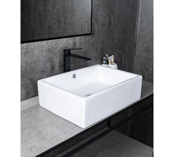 Раковина накладная Gid N9129 белая 51x38x15 51125 1
