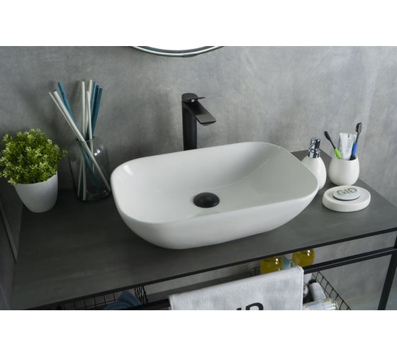 Раковина Gid N9447 накладная белая 51x34x13 51157 1