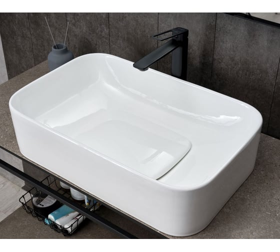 Раковина Gid N9598 накладная белая 61x38x15 51230 1