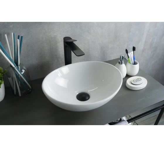 Раковина накладная Gid N9138 белая 41x34x15 51178 1