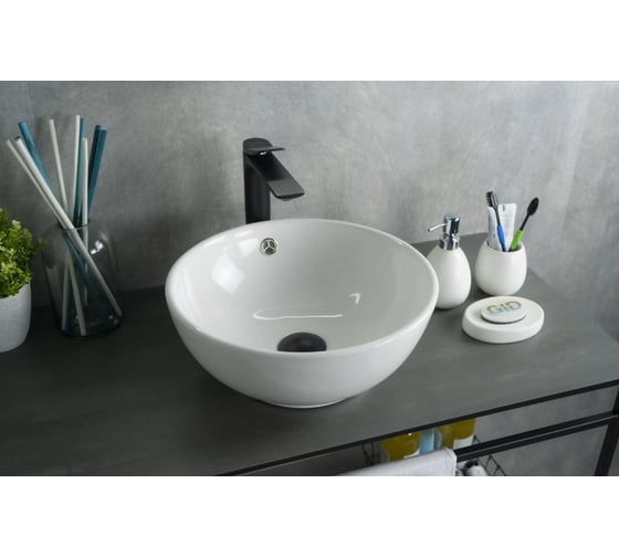 Раковина накладная Gid N9002 белая 38.5x38.5x15 51102 1