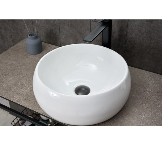 Раковина накладная Gid N9140 белая 40x40x15.5 51213 1