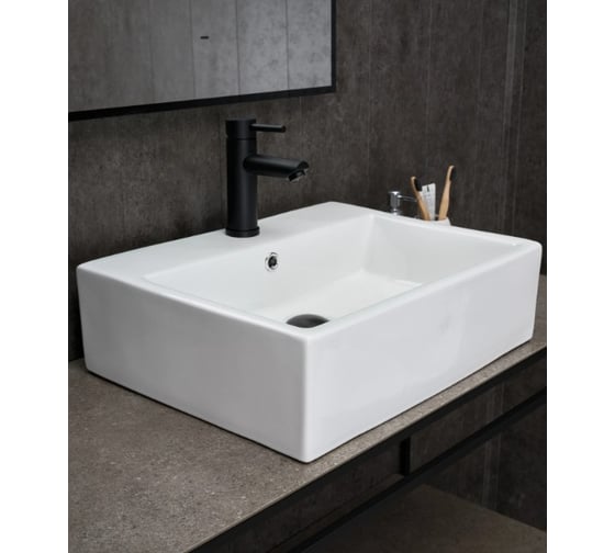 Раковина накладная Gid N9153 белая 53x41x15 51215 1