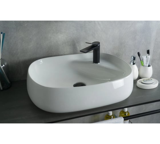 Раковина накладная Gid N9048 белая 59x46x15 51185 1