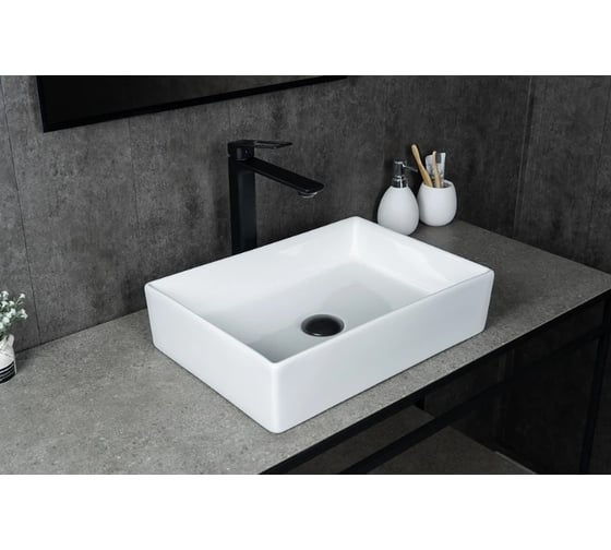 Раковина накладная Gid N1204 белая 45x32x11 51225 1