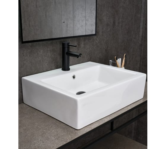 Раковина накладная Gid N9157 белая 57x45.5x15.5 51216 1
