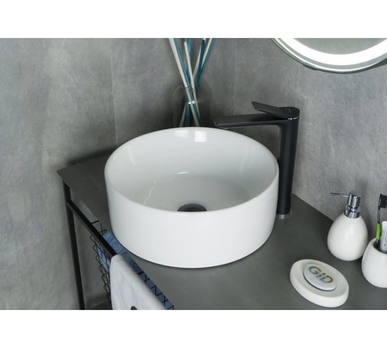 Раковина накладная Gid N9011 белая 40x40x15 51105 1