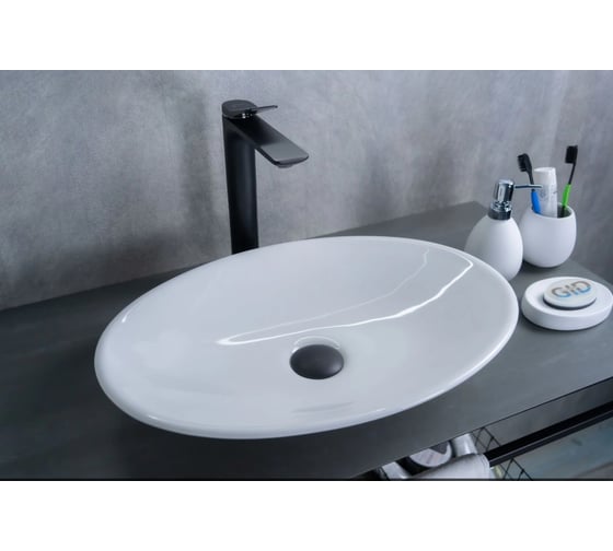 Раковина накладная Gid N9022 белая 50x35x9 51110 1