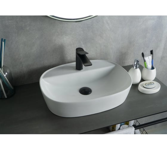 Раковина накладная Gid N9045 белая 50x38x12 51166 1