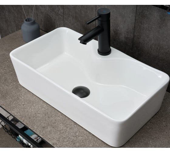 Раковина накладная Gid N9092 белая 55x31x14 51202 1